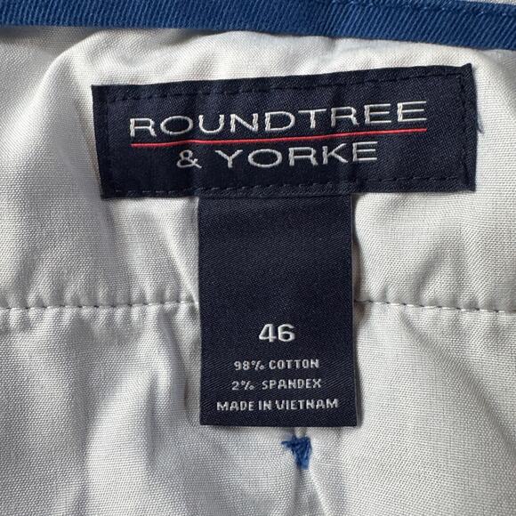 Roundtree & Yorke SZ 46 Casual Shorts Classic Fit Flat Front 9" Inseam Zip-Fly - Picture 5 of 6